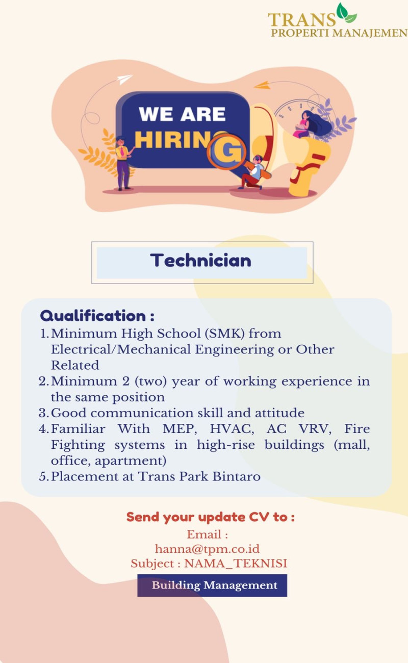 Technician - Bintaro
