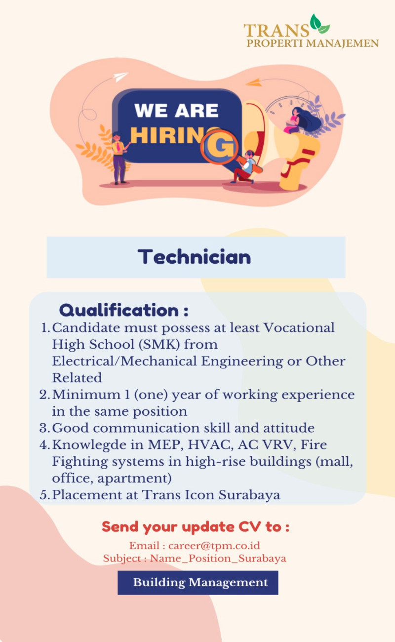 TECHNICIAN - Surabaya